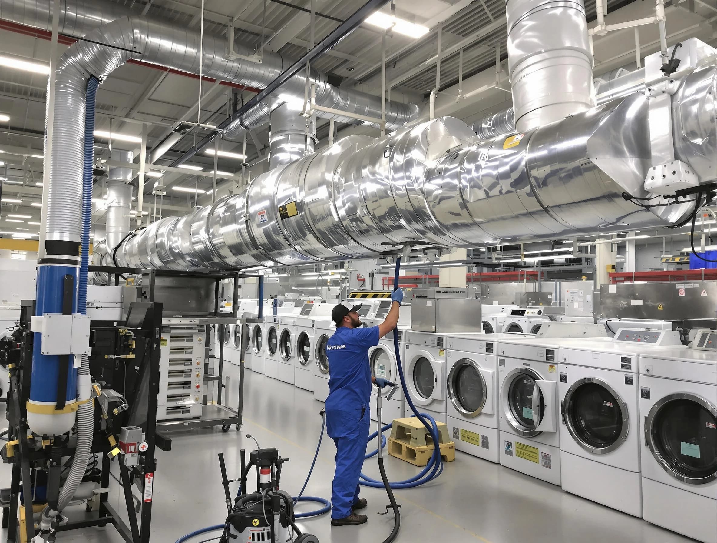 Forest Hills Dryer Vent Cleaning team performing heavy-duty industrial dryer vent cleaning in Forest Hills