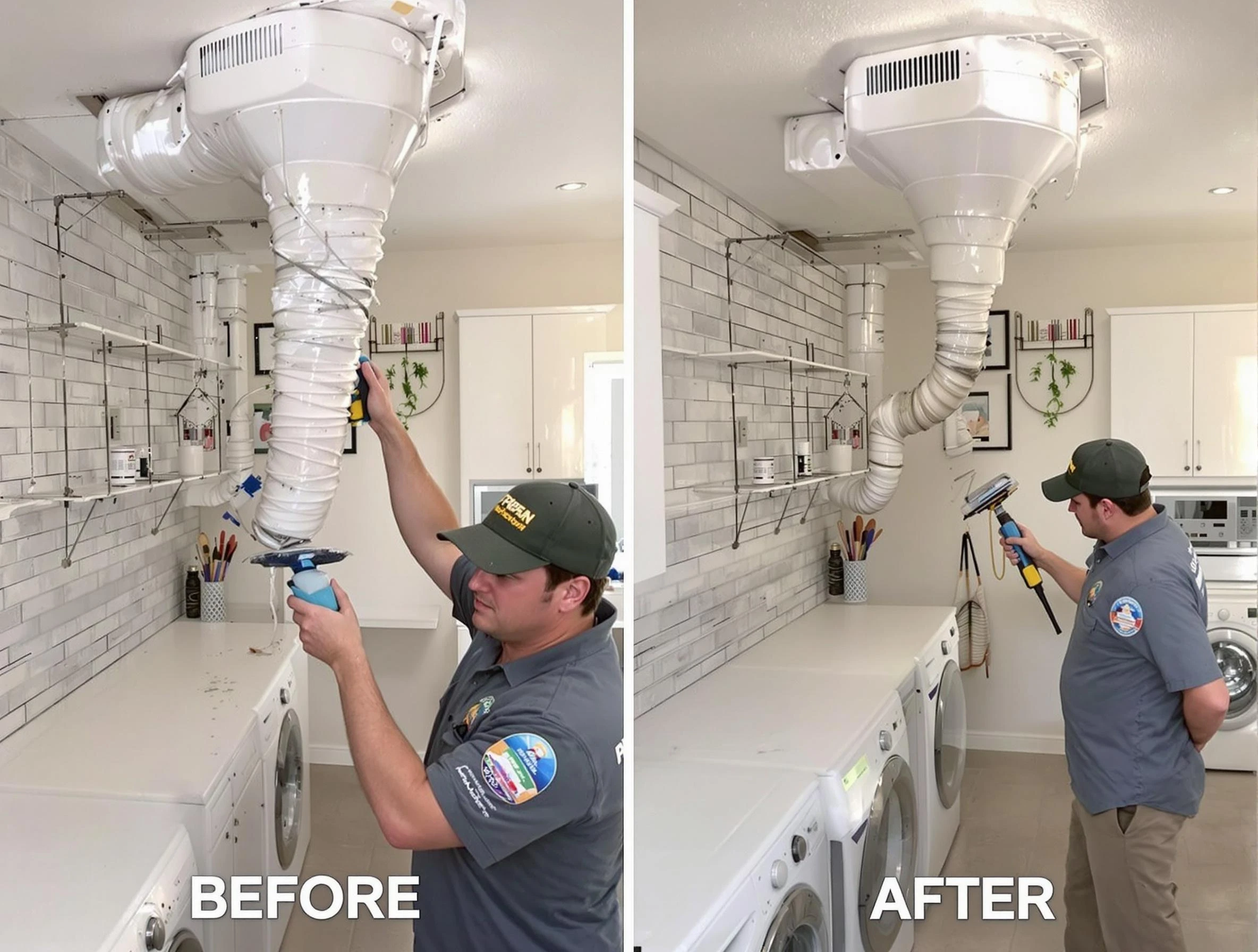 Professional dryer exhaust vent cleaning by Forest Hills Dryer Vent Cleaning in Forest Hills