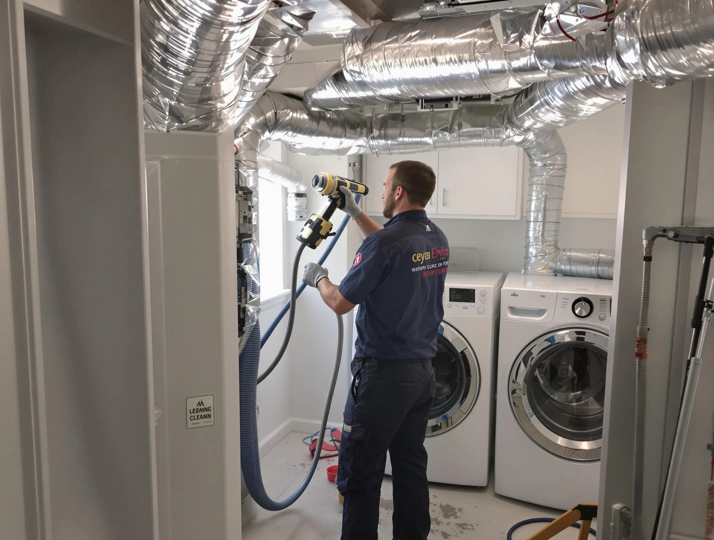 Forest Hills Dryer Vent Cleaning specialist using advanced equipment for thorough duct cleaning in Forest Hills